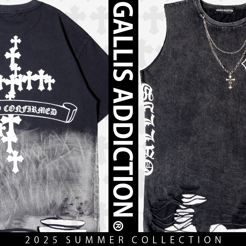 【JACKROSE】GALLIS ADDICTIONのダメージ加工アイテムで夏のカジュアルスタイルをグレードアップ!!