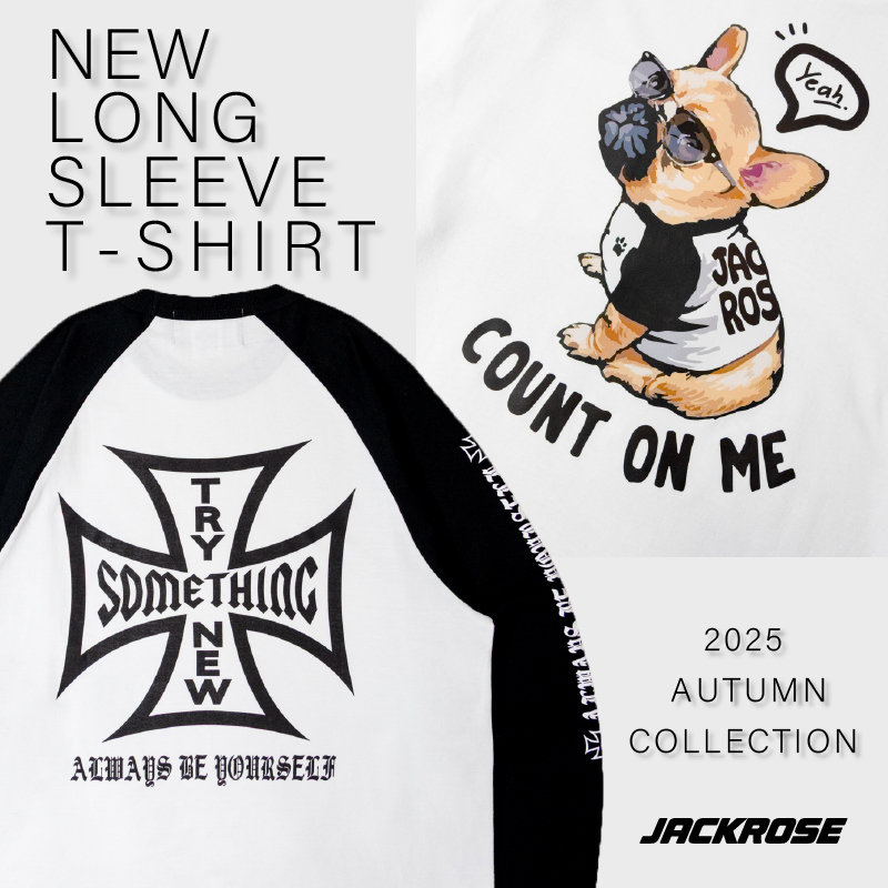 【JACKROSE】新作長袖Tシャツが販売スタート!秋コーデの入り口に最適!!