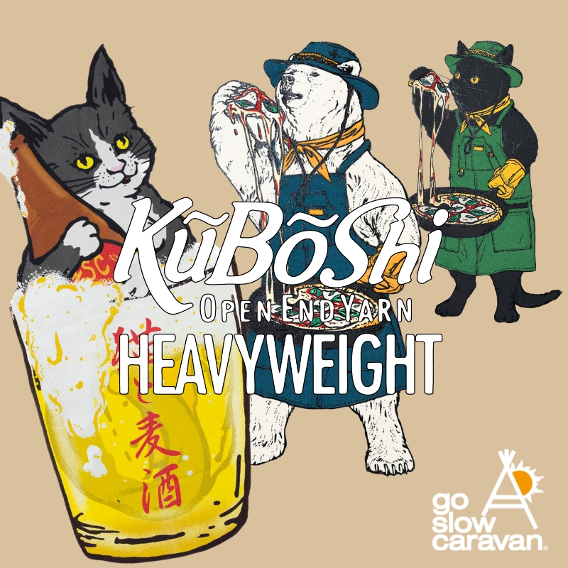 《go slow caravan》空紡糸裏毛☆スキレットピザクマ&猫、猫と麦酒が登場！