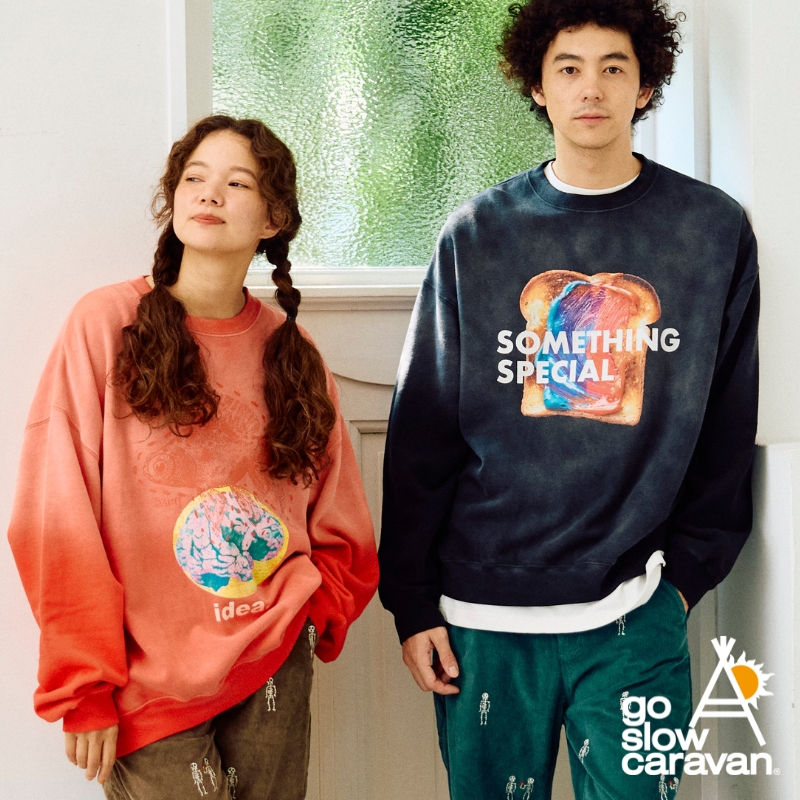 《go slow caravan》ケミカル／フェード☆スウェットアイテムにニューシリーズ登場！