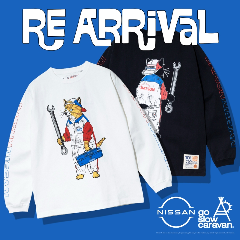 《go slow caravan》追加生産☆NISSAN×GSC RALLYメカニック猫 再入荷！
