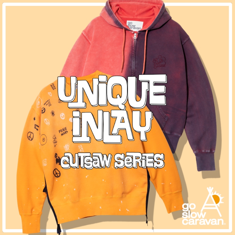 《go slow caravan》UNIQUEインレイ☆スウェットの着心地の良さとニットのような上品さを備えたカットソーアイテムが登場！