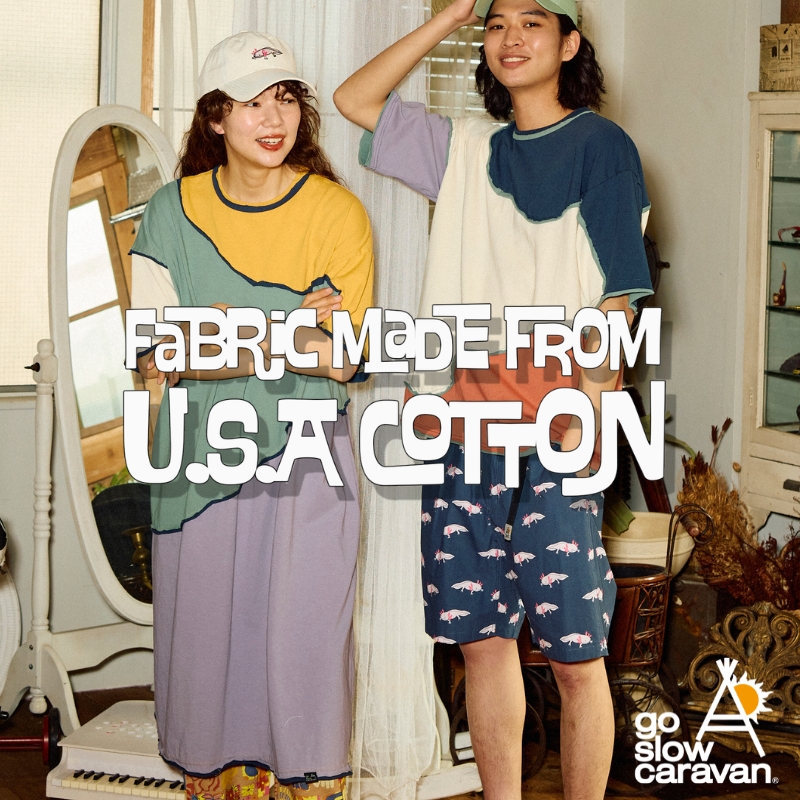 《go slow caravan》USA COTTON☆カット部分に立体感が生まれるクレイ ジーで存在感あるアイテムが登場！