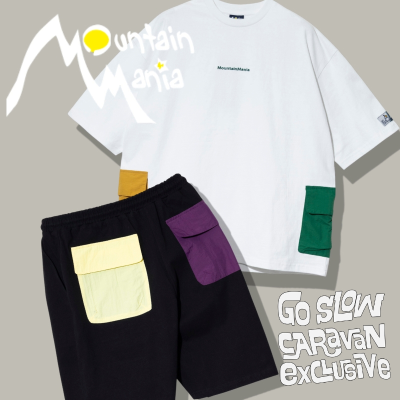 《go slow caravan》GSC直営別注☆Mountain Mania サイドポケットTEE＆バックポケットショーツ登場！
