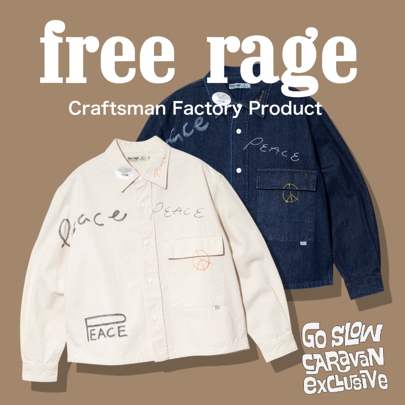 《go slow caravan》GSC直営別注☆ハンドペイントによるデニムCPOシャツ＆CAPが登場！