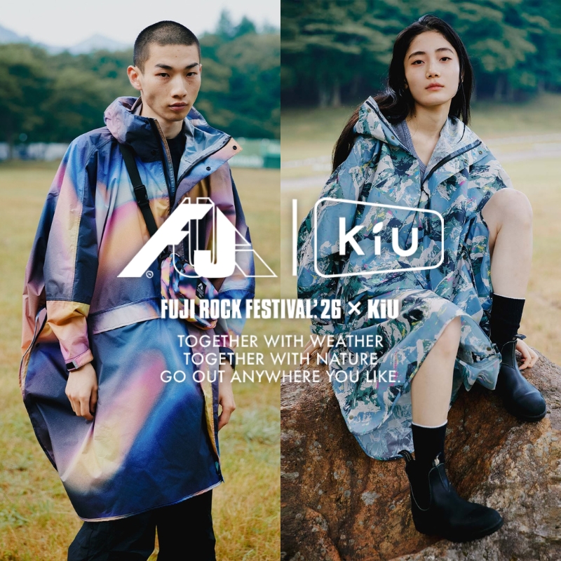 《go slow caravan》FUJI ROCK FESTIVAL‘26 × KiU レインポンチョ＆ミニショルダーバッグ登場☆