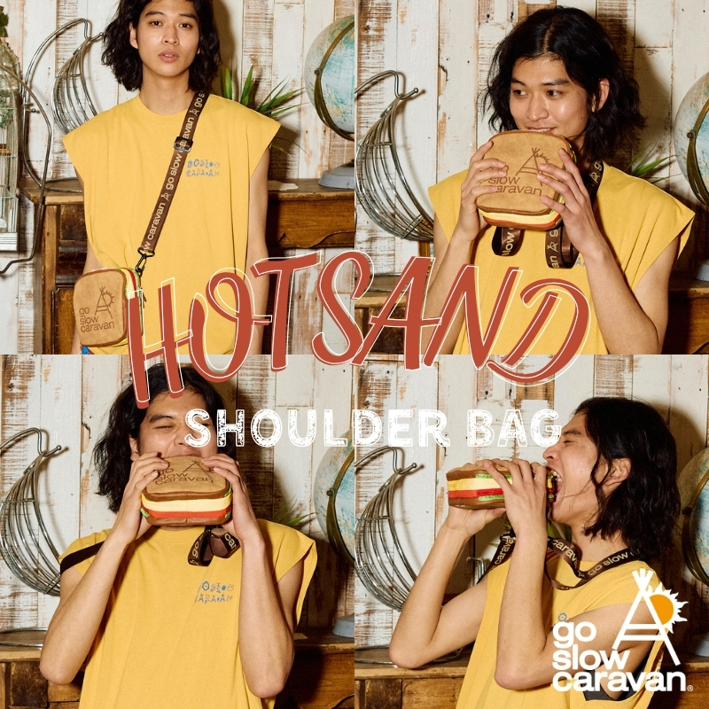 《go slow caravan》インパクト大☆ホットサンドショルダーバッグ登場！