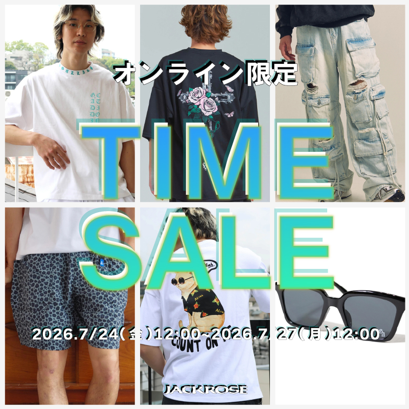 【JACKROSE】タイムセール開催！！