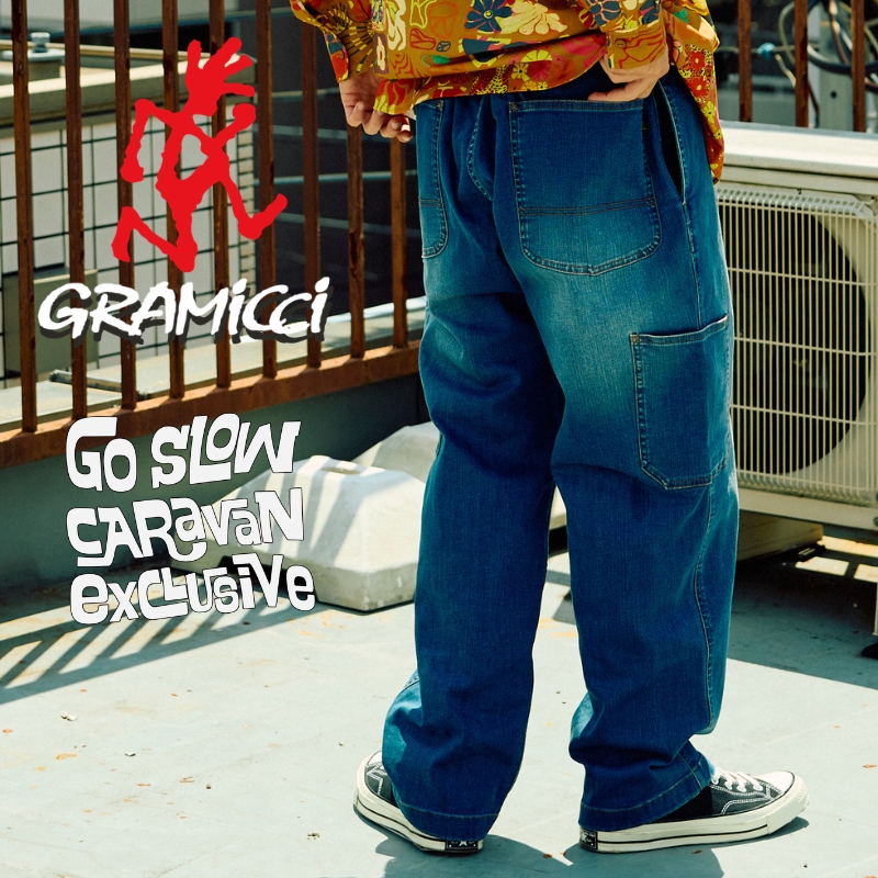 《go slow caravan》GRAMICCI別注第9弾☆ワークテイスト満載な別注デニム登場！