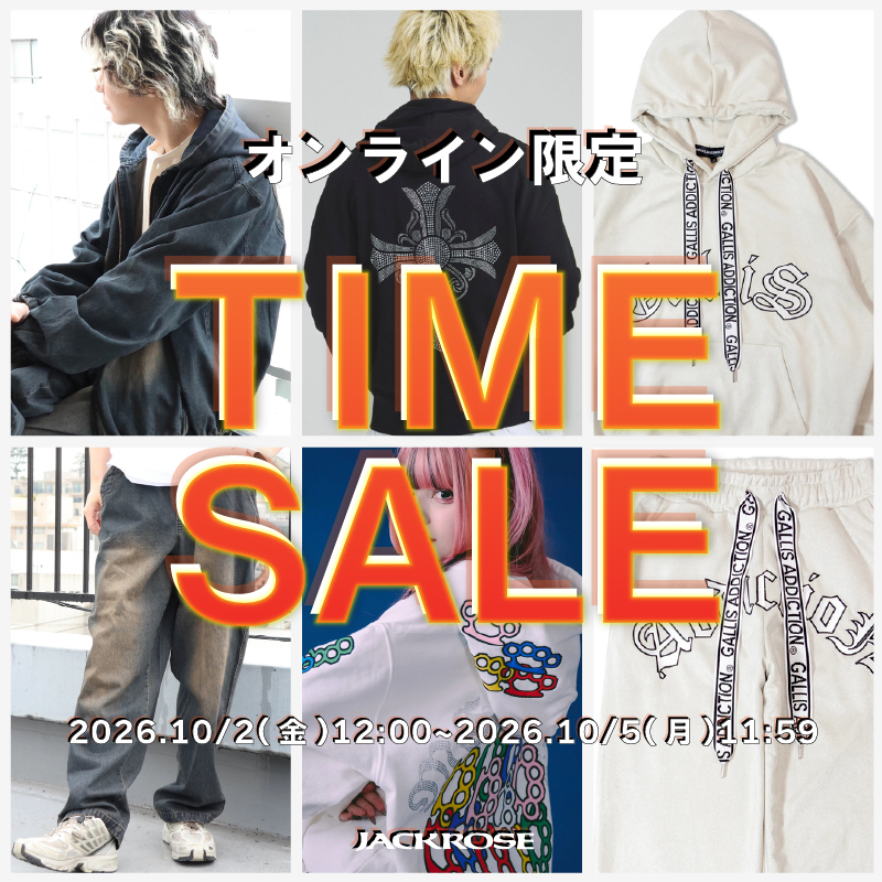 【JACKROSE】タイムセール開催！