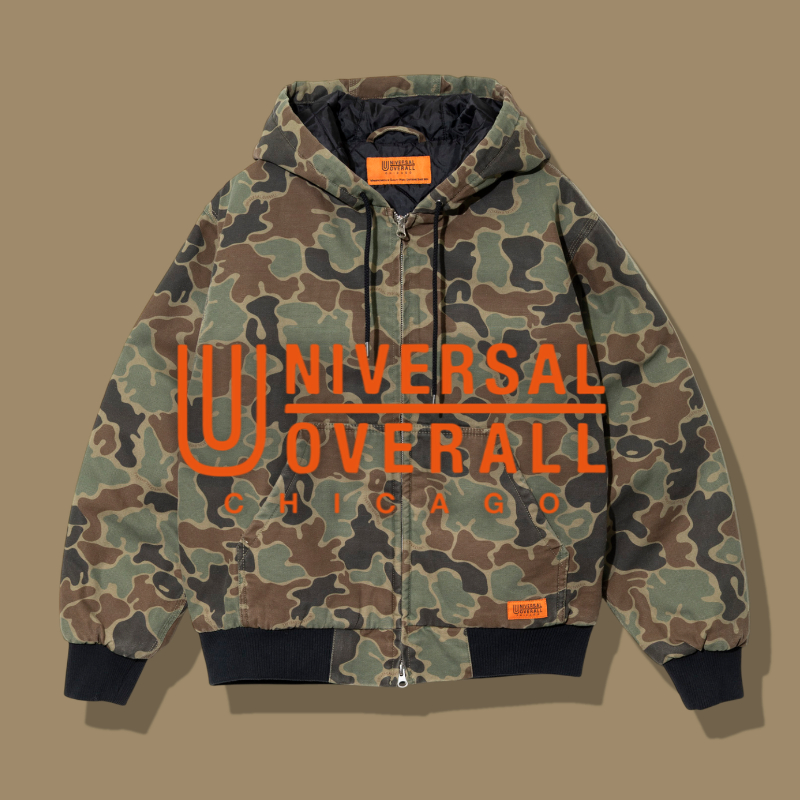 《go slow caravan》UNIVERSAL OVERALL☆ダック素材の中綿入りフーディージャケット登場！
